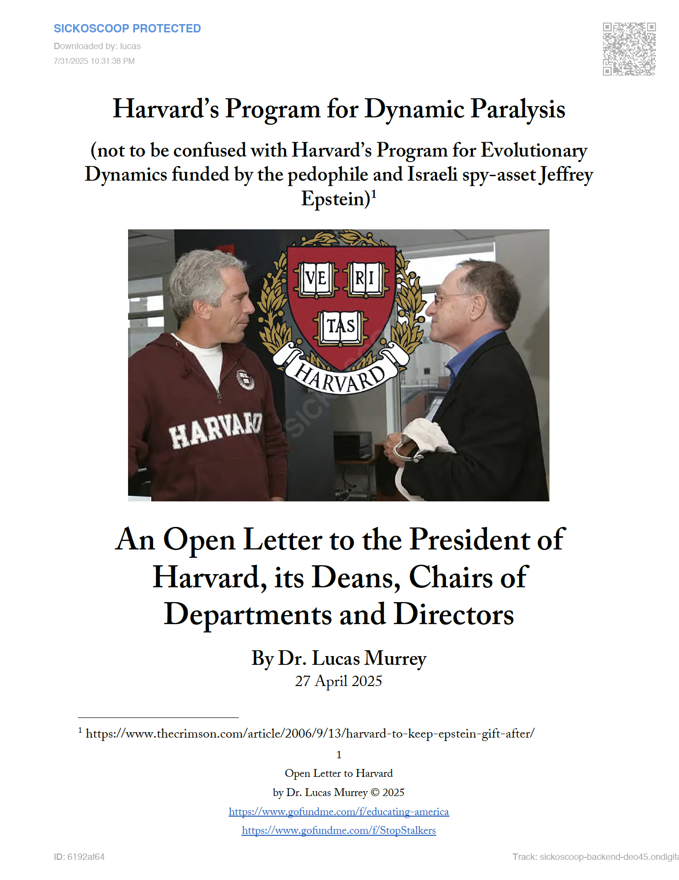 Harvard's Program for Dynamic Paralysis